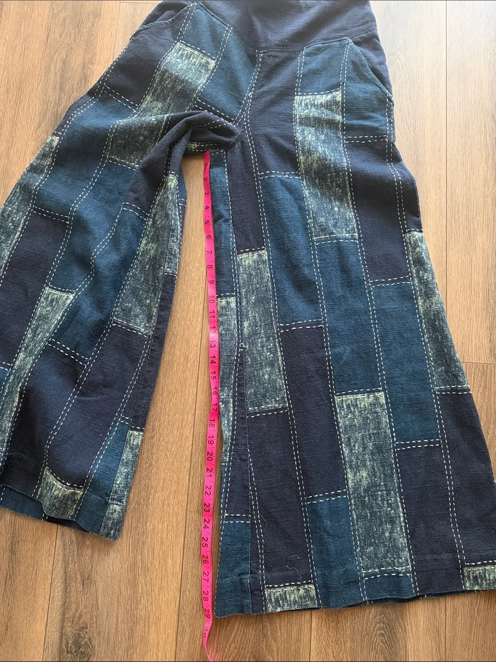 Free People Patches Wide Leg Flare Jeans